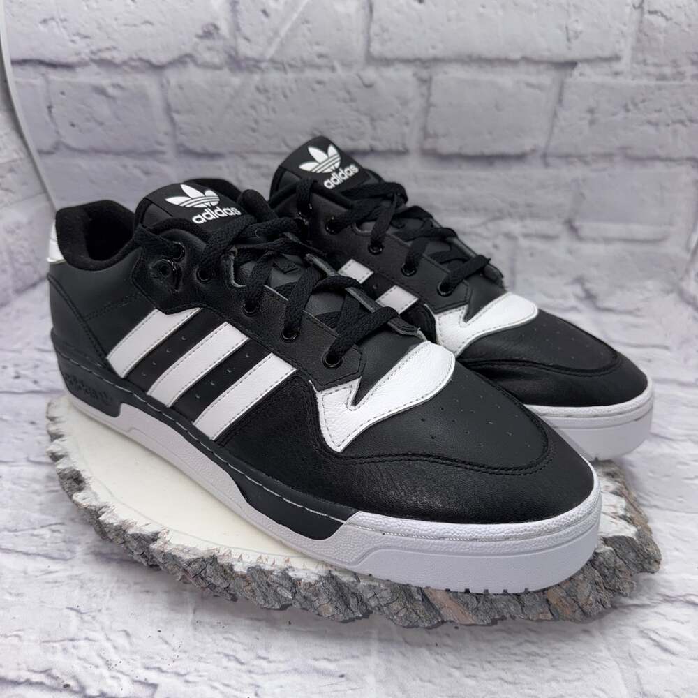 Adidas Mens OG Rivalry Low Sneakers Core Black - Cloud White Size 12 Shoes